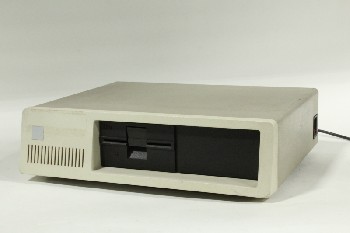 Computer, Tower, VINTAGE IBM, FLOPPY DISK DRIVE, OLD TECH, PLASTIC, OFFWHITE