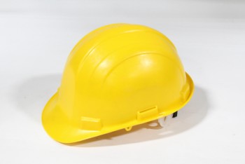 Headwear, Miscellaneous, PLAIN YELLOW CONSTRUCTION WORKER HARD HAT, PLASTIC, YELLOW