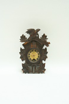 Clock, Wall, FAUX CUCKOO, CARVED BIRD ON BRANCH W/LEAVES (PARTS ONLY), WOOD, BROWN