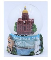 SOUVENIR / TOY, RED GEORGIA STATE CAPITOL WITH GOLD DOME AND TREES, 