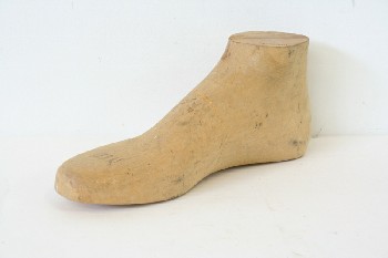 Decorative, Feet, VINTAGE COBBLER / SHOEMAKER'S FORM, FOOT SHAPED (RIGHT), WOOD, BROWN