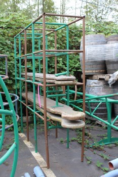 Playground, Miscellaneous, COMMERCIAL CLIMBER / JUNGLE GYM, 4 COLUMNS OF CUBES - Paint Colour & Condition May No Longer Be Identical To Photo, This Item May Be Painted, METAL, MULTI-COLORED