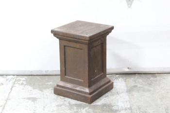 Plinth, Miscellaneous, PLINTH FOR ANTIQUE FRENCH URN STYLE PLANTER, DISPLAY COLUMN , CLAYFIBRE, BROWN