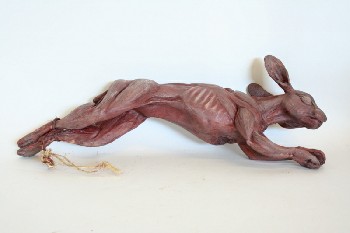 Meat, Animal (Fake), FAKE REALISTIC FULL RABBIT, SKINNED LOOK, ANIMAL CARCASS, RUBBER, RED