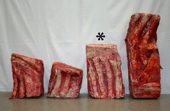 Meat, Animal (Fake), REALISTIC COW RIB PART (**INDICATED IN PHOTO), FOAM, RED