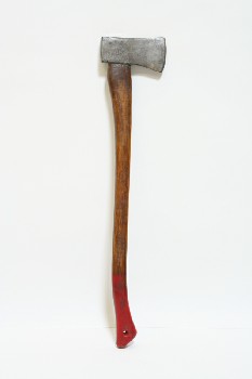 Tool, Axe, FIRE AXE W/RED TIP HANDLE, RUBBER PROP , RUBBER, BROWN
