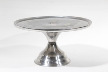 Housewares, Cake/Pie Stand, STAND W/BRUSHED FINISH, DISPLAY OR SERVING PEDESTAL , METAL, SILVER
