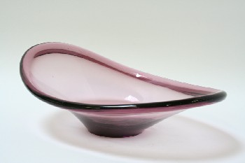 Bowl, Decorative, OVAL,CONTEMPORARY,SMOOTH, GLASS, PURPLE