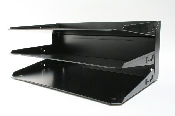 Desktop, Paper Tray, 3 LEVELS,SOLID & PLAIN, METAL, BLACK