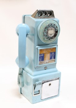 PUBLIC, 3 COIN SLOTS (5-10-25c) & COIN RETURN, CHROME ROTARY, SIDE RECEIVER, CIRCA 1955 - Back Plate Required To Mount Payphone Into Booth - Plate Included At No Charge, Electronics & Appliances