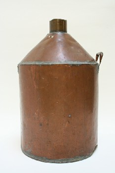 Decorative, Jug, CYLINDRICAL W/CONE TOP, 1 HANDLE ONLY, METAL, COPPER