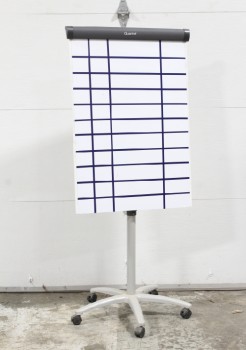 Board, Dry Erase, FREESTANDING, EASEL STYLE, VERTICAL WHITE BOARD IS 41.5 x 28