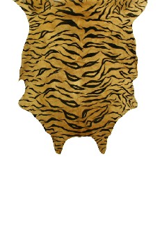 Taxidermy, Miscellaneous, APPROX. 7x6FT TIGER (FAKE) ANIMAL PRINT FUR RUG/WALL HANGING , SUEDE, BEIGE