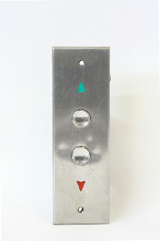 Elevator, Hardware, PANEL W/UP & DOWN CALL BUTTONS,RED/GREEN ARROWS, STAINLESS STEEL, GREY
