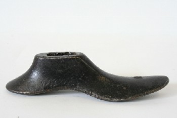 Tool, Shoemaking, VINTAGE CAST IRON COBBLER / SHOEMAKER'S MOLD OR FORM, FOOT SHAPED, INDUSTRIAL, IRON, BLACK