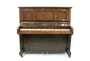 Music, Piano , UPRIGHT PIANO, LIGHTWEIGHT (INNER IRON FRAME REMOVED. GUTTED & ON WHEELS FOR EASIER TRANSPORT), WOOD, BROWN