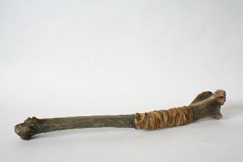 Bone, Misc, LEATHER WRAPPED,WOOD PROP  , WOOD, BROWN