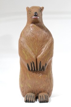 Decorative, Animal, STANDING, CARVED, NOT A BEAVER , WOOD, BROWN