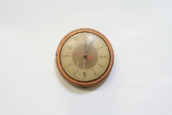 Clock, Wall, ROUND,VINTAGE,COVER,AGED, METAL, COPPER