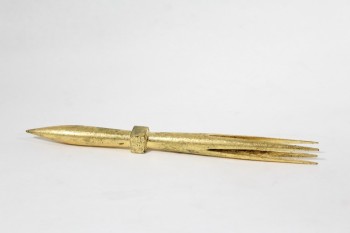 Decorative, Stick, GILDED, EGYPTIAN / ANCIENT LOOK, UTENSIL OR TOOL, FORKED END & POINTED END, WOOD, GOLD
