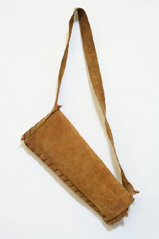Bag, Quiver, SUEDE,STITCHED W/WOODEN BEAD ACCENTS,1.2