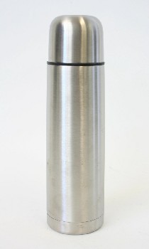 Drinkware, Thermos, PLAIN W/CUP LID,NO HANDLE , STAINLESS STEEL, GREY