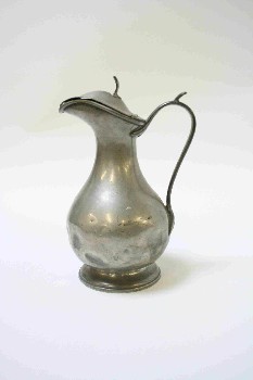 Decorative, Pitcher, HINGED LID, METAL, SILVER