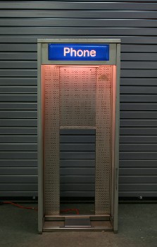 Phone, Payphone, PUBLIC PARTIAL TELEPHONE BOOTH/SURROUND, BLUE 