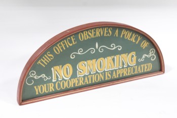 Sign, No Smoking, SEMI CIRCLE, 