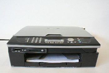 Computer, Printer, COPIER/FAX MACHINE/SCANNER W/MEMORY CARD READER , PLASTIC, GREY