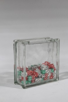 Decorative, Container, SQUARE GLASS BLOCK 3