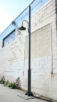 LIGHT/LAMP POLE W/SHADE, METAL/WOOD BASE, Lighting & Candles