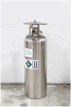 Industrial, Miscellaneous, LAB, CYLINDER TANK W/OUTER RING, STAINLESS STEEL, SILVER
