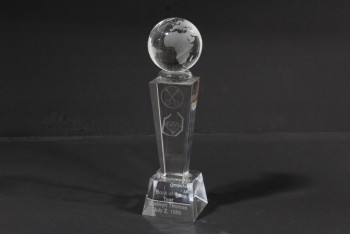 Trophy, Award, ROUND GLOBE TOP W/WORLD MAP, 