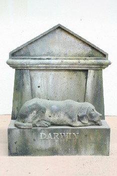 Tombstone, Statue, DOG,