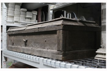 Coffin, Misc, CASKET, DIRTY UNEARTHED LOOK, WOOD, BROWN