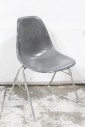 Chair, Office, VINTAGE, MID CENTURY, MOLDED SHELL CHAIR, FIBERGLASS, GREY