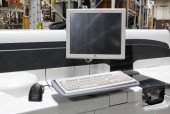 Medical, Equipment, LAB, CENTRIFUGE STATION W/MONITOR, KEYBOARD & HANDHELD SCANNER (See Photos For Closeup), ROLLING, PLASTIC, WHITE