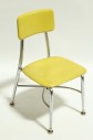 Chair, Child's, VINTAGE, SMALL, KID SIZE, PLAIN SEAT & BACK, METAL LEGS, SCHOOL / DAYCARE ETC., STACKABLE, PLASTIC, YELLOW