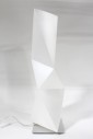 Lighting, Lamp, MODERN, SCULPTURAL, GEOMETRIC,ABSTRACT, SQUARE BASE, POLYCARBONATE MATERIAL, PLASTIC, WHITE