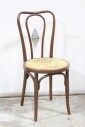 Chair, Dining, ANTIQUE BENTWOOD, "HAIRPIN" STYLE, NO ARMS, EMBROIDERED SEAT, AGED, WOOD, BROWN