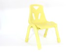 Chair, Child's, SMALL, KID SIZE, PLASTIC SEAT, METAL LEGS, SCHOOL/DAYCARE ETC., STACKABLE, PLASTIC, YELLOW