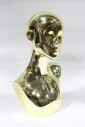 Store, Mannequin, HUMAN FORM, HEAD & SHOULDERS, W/FACIAL FEATURES, JEWELRY/STORE DISPLAY OR STYLIZED BUST MANNEQUIN, REFLECTIVE, REMOVEABLE HEAD (MAGNETIC), PLASTIC, GOLD