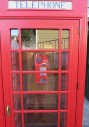 Phone, Booth, BRITISH PHONE BOX KIOSK, GLASS PANELED WINDOWS & DOOR ON 3 SIDES, POPULAR K6 MODEL DESIGNED IN 1935 & IN USE TODAY, THIS IS THE 1937 MODEL, PUBLIC, STREET, UK / UNITED KINGDOM, CROWN INSIGNIA & "TELEPHONE" SIGN, WEIGHS 350LBS, LIGHTWEIGHT WOODEN REPLICA OF IRON ORIGINAL IN BRITISH STANDARD RED - Phones Rent Separately, WOOD, RED