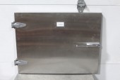 Medical, Morgue, MORGUE DOOR W/LATCH & HINGES, STAINLESS STEEL, SILVER