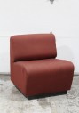 Chair, Misc, PART OF SECTIONAL, MODERNIST CHAIR OR BENCH COMPONENT, SCULPTURAL, CURVILINEAR, HOME / OFFICE / BUSINESS / INSTITUTIONAL, WAITING AREA / LOBBY, JOHN MASHERONI FOR VECTA, ITALY STEELCASE - See Photo For Entire Configuration, FABRIC, BURGUNDY